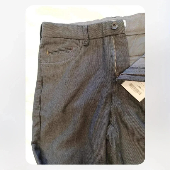 Zara Grey Herringbone  Dress Pants Trousers Size 11-12 - Picture 11 of 12